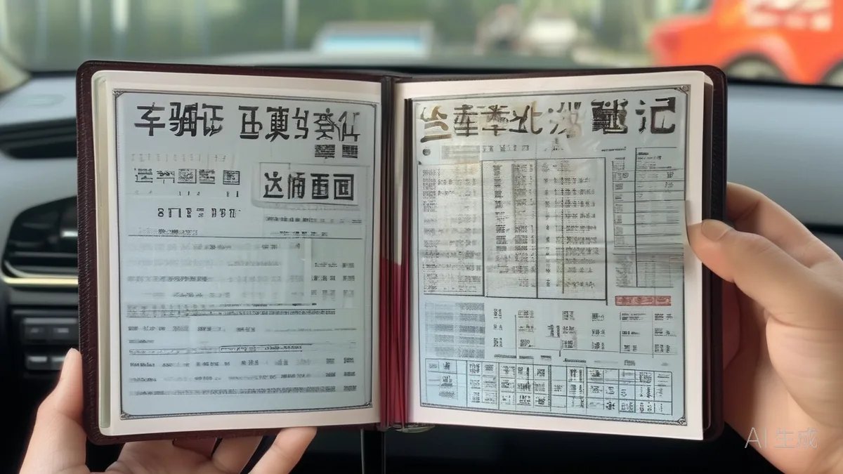 行驶证：行驶证副页的检验记录